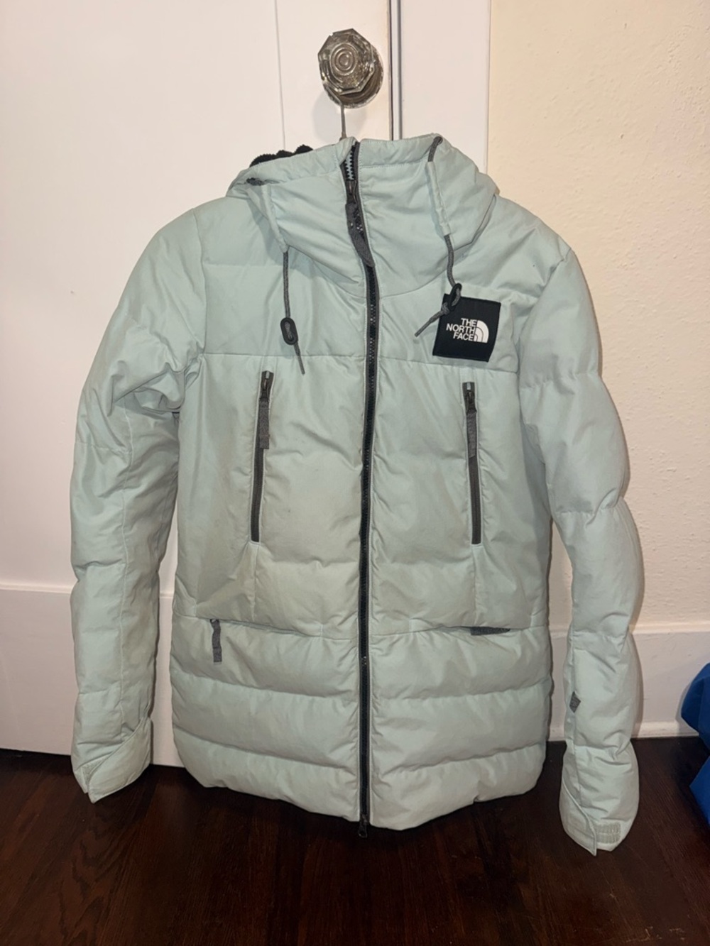 The North Face Women’s Puffer Jacket (Small) – Sage Green & Black - Fleece-lined
